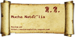 Mucha Natália névjegykártya